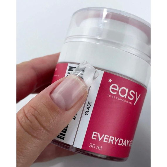 Моделирующий гель для ногтей Easy Everyday gel Glass, прозрачный, 30 мл