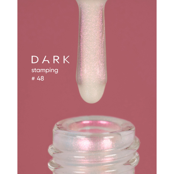 Лак для стемпинга DARK №48 розовый хамелеон, 10 мл
