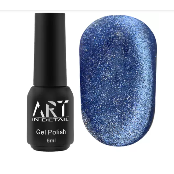 Гель-лак для ногтей ART Night Cat №07, кошачий глаз, синий, 6 мл