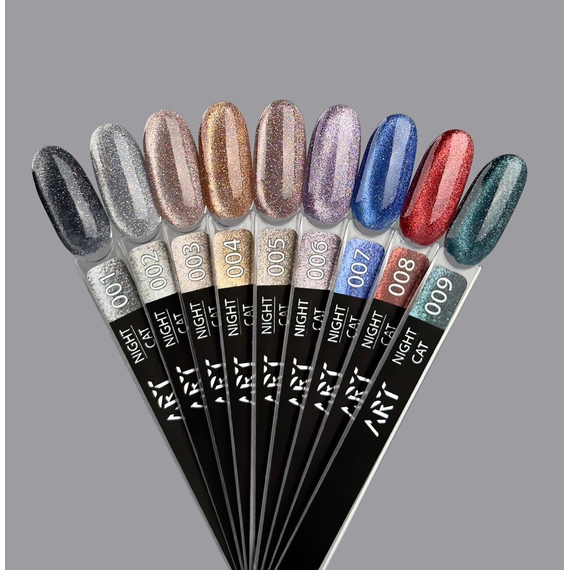 Гель-лак для ногтей ART Night Cat №09, кошачий глаз, зеленый, 6 мл, изображение 2