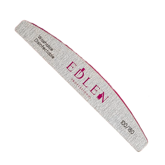 Пилка для ногтей Edlen 100/180 полумесяц