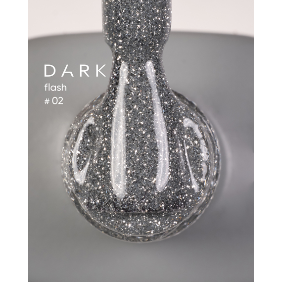 Гель-лак светоотражающий DARK Flash №002, серебряный, 10 мл
