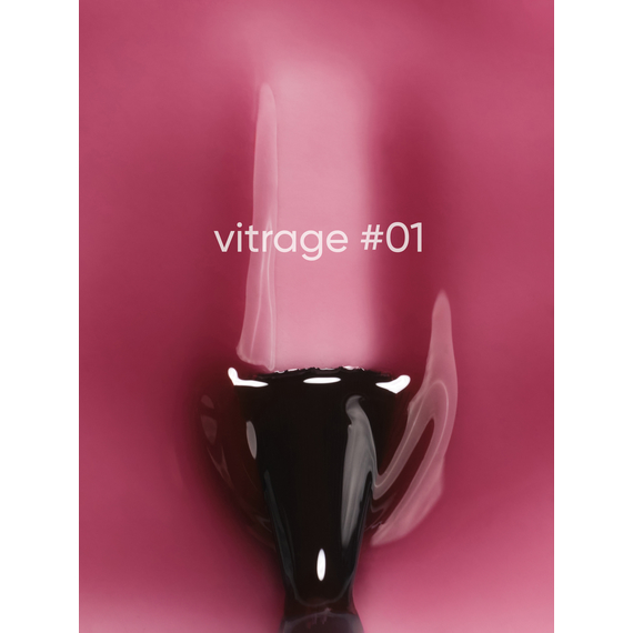 Гель-лак витражный DARK Vitrage №001, розовый, 6 мл