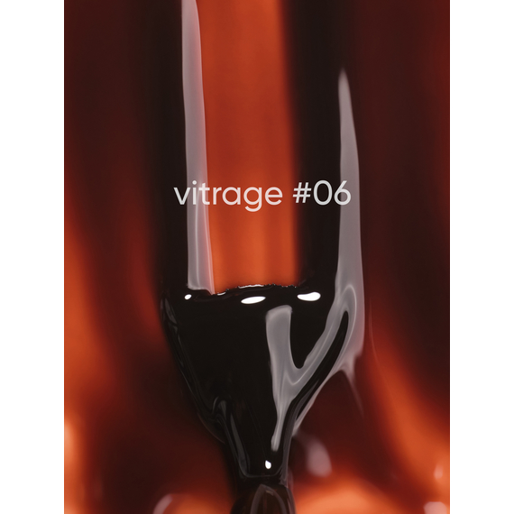 Гель-лак вітражний DARK Vitrage №006, коричневий, 6 мл