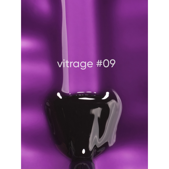 Гель-лак вітражний DARK Vitrage №009, фіолетовий, 6 мл