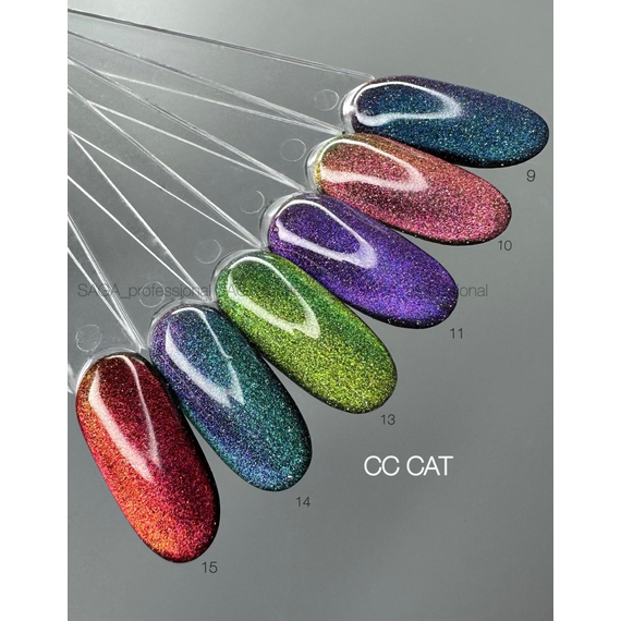 Гель-лак котяче око світловідбиваюючий SAGA Chameleon №10, 10 мл, зображення 2