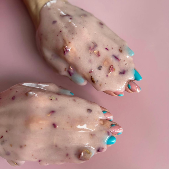 Hydrogel hand mask Shelly with rose petals, 200 g, 2 image