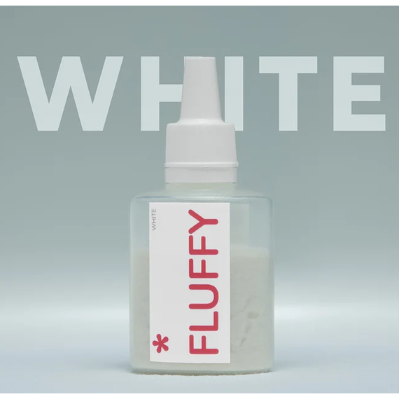 Бархатная пудра для ногтей EASY Fluffy White, белая
