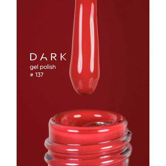 Гель-лак DARK №137, красный кармин, 10 мл