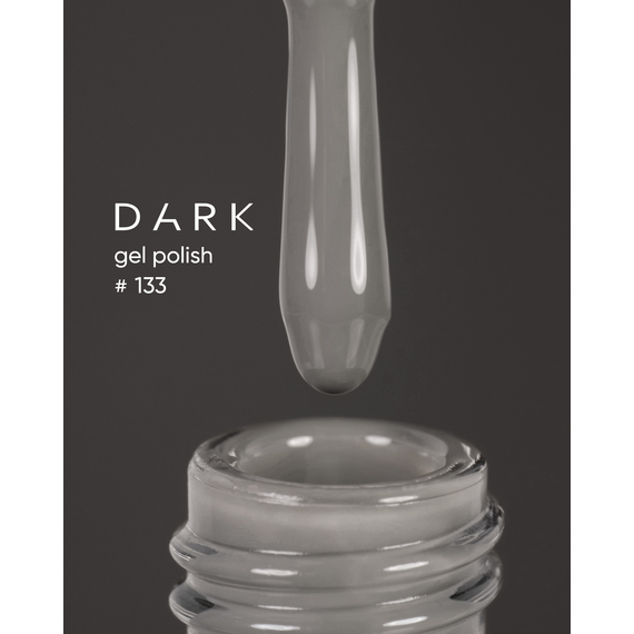 Гель-лак DARK №133, серо-коричневый, 6 мл
