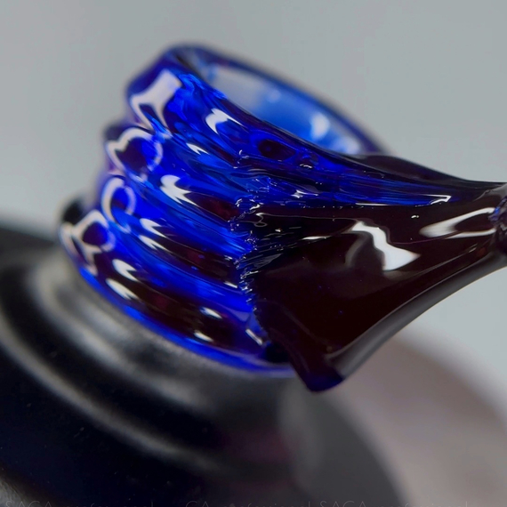 Топ для ногтей Saga GLASS Top №07, синий витраж, 10 мл, изображение 2
