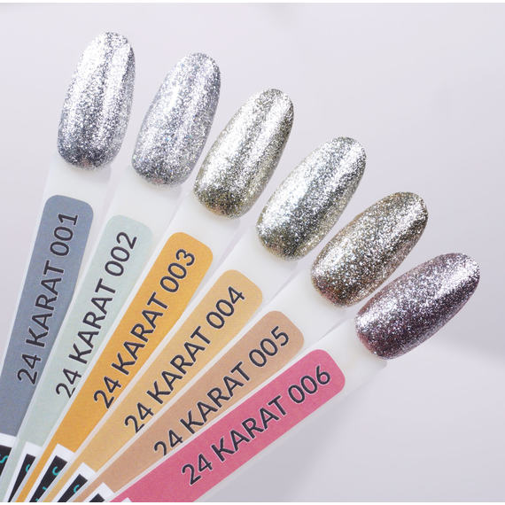 Гель-лак Kira Nails 24 Karat №002 срібний з кольоровими блискітками, 6 мл, зображення 2
