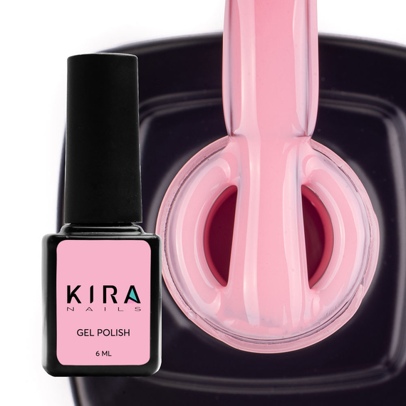 Gel polish Kira Nails #008 bright pink for french enamel, 6 ml