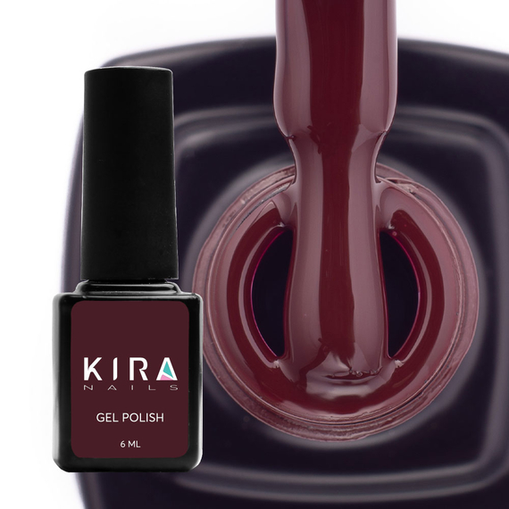 Gel polish Kira Nails #154 dark brown enamel, 6 ml