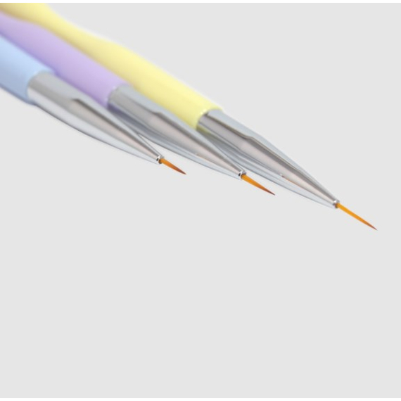 Набор кистей цветных тонких 3 шт., изображение 3