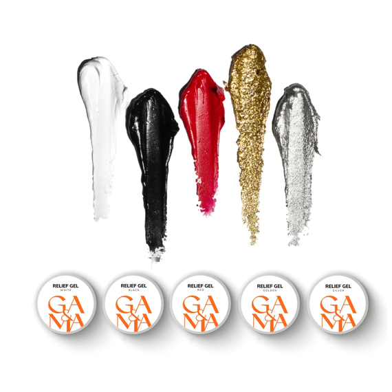 Набор паст GaMa Relief Gel Classic Collection, 5 цветов