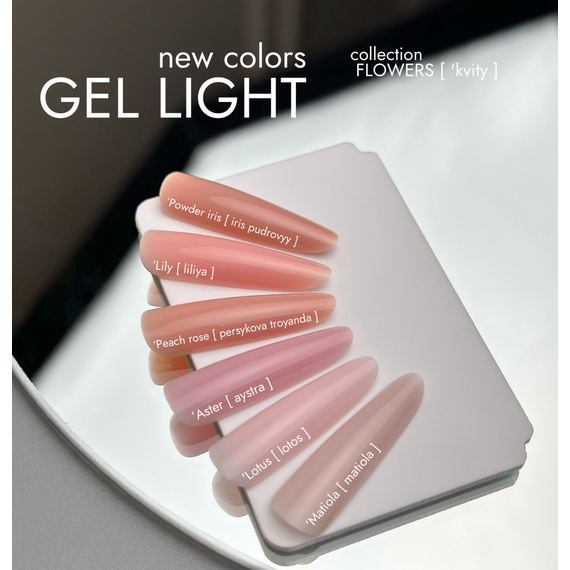 Nail gel DA_23 Light Gel Peach rose, peach rose, 30 ml, 2 image