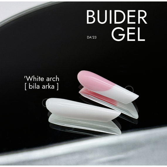 Гель для ногтей DA_23 Builder Gel White Arch, белая арка, 30 мл, изображение 2