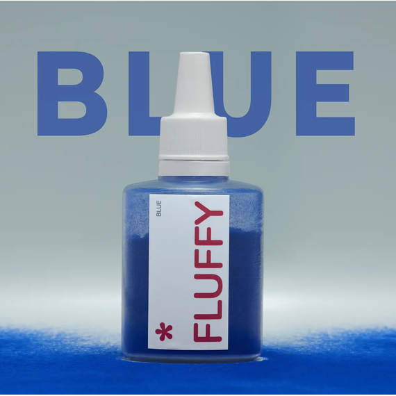 Бархатная пудра для ногтей EASY Fluffy Blue, синяя