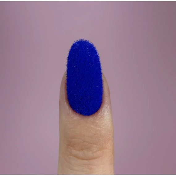 Бархатная пудра для ногтей EASY Fluffy Blue, синяя, изображение 2