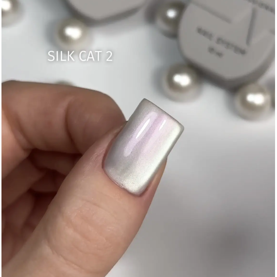 Гель-лак Saga Silk Cat Кошачий Глаз №02, 10 мл