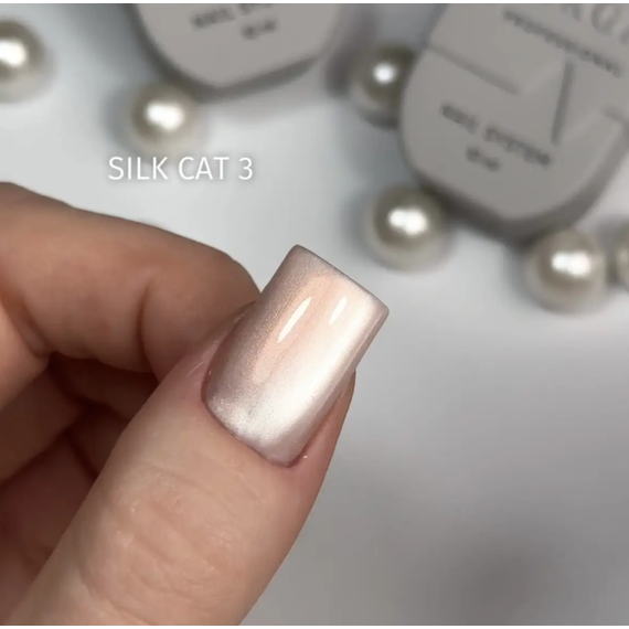 Гель-лак Saga Silk Cat Кошачий Глаз №03, 10 мл