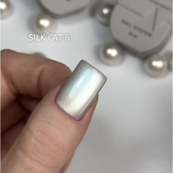 Гель-лак Saga Silk Cat Кошачий Глаз №06, 10 мл