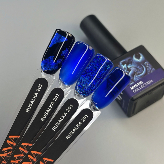 Гель-лак для ногтей GaMa Mystic №201 rusalka синий витраж, 10 мл