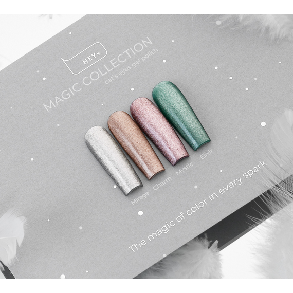 Гель-лак для ногтей HEYLOVE gel Polish Mystic, кошачий глаз, розовый, 15 мл, изображение 2