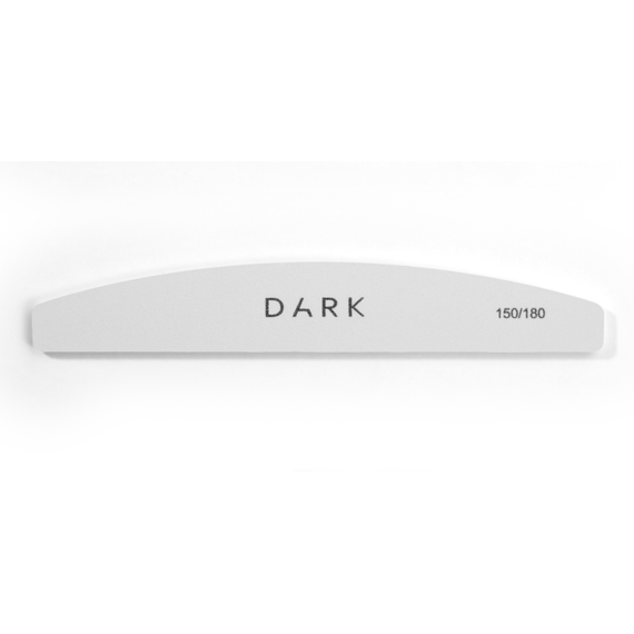 Набор пилочек DARK полукруг на пене белый 150/180, 25 шт.