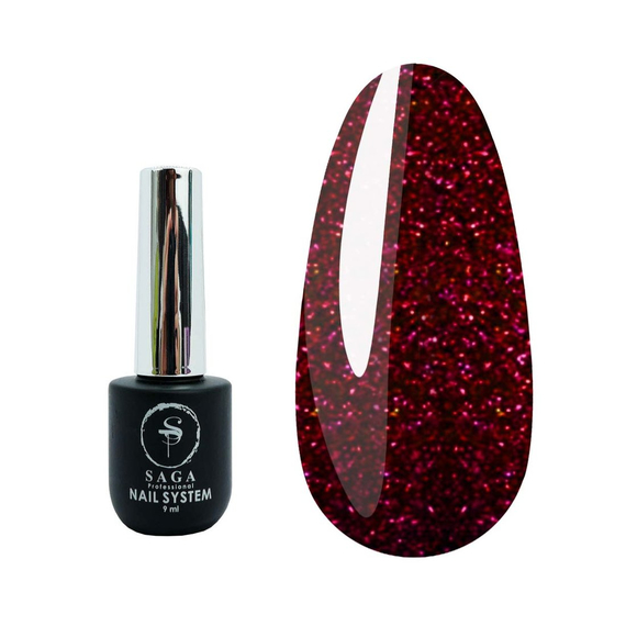 Gel polish SAGA Fiery No. 25 reflective, 10 ml