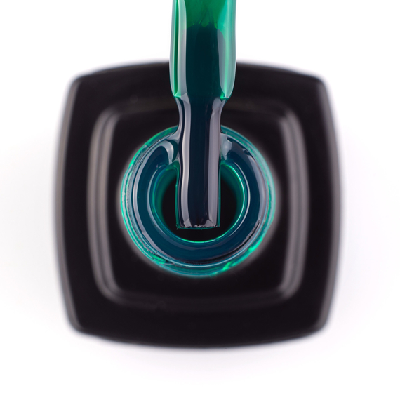 Гель-лак Kira Nails Vitrage №V06 зелено-бірюзовий вітражний, 6 мл