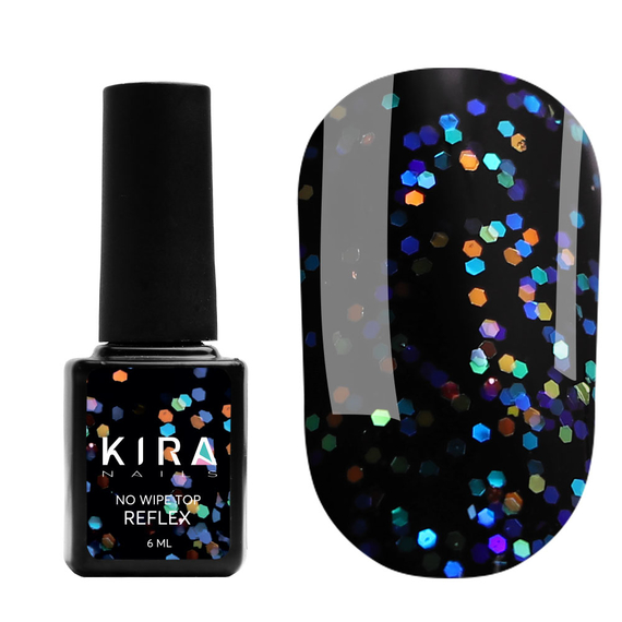 Топ для гель-лака Kira Nails No Wipe Top Reflex, 6 мл