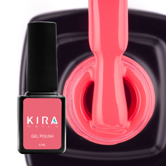 Гель-лак Kira Nails №098 коралловый неоновый эмаль, 6 мл