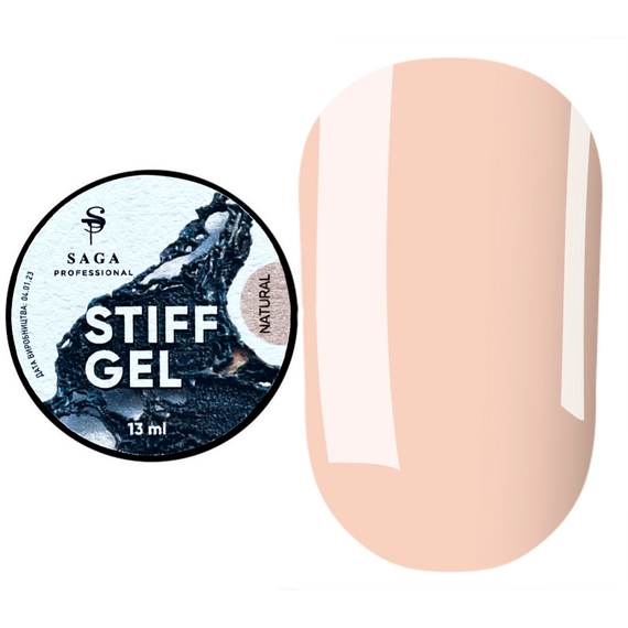 Гель-желе для ногтей Saga STIFF gel 04 Natural, натуральный, 15 мл