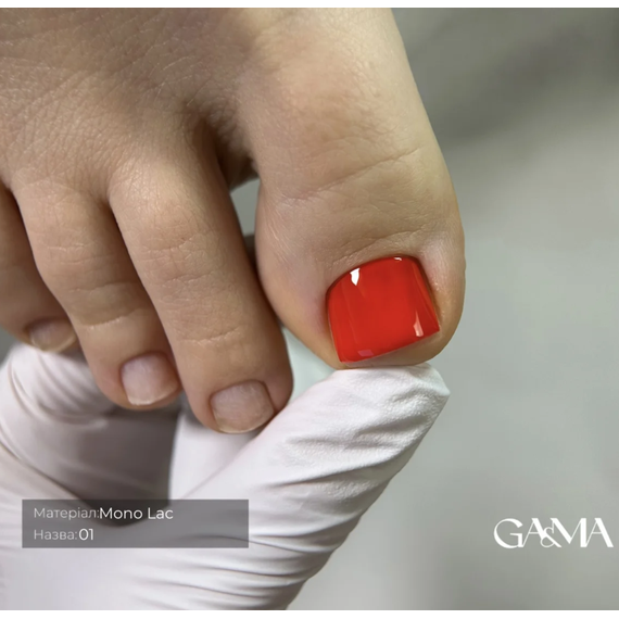 Гель-лак однофазный GaMa Mono Lac №001, алый, 6 мл, изображение 2