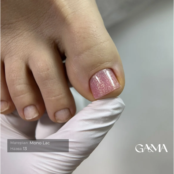 Гель-лак однофазный Gemely Mono Lac №013, розовый с микроблеском, 6 мл, изображение 2