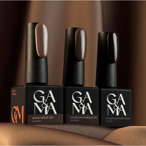 GaMa Pantone Gel Nail Polish No. 203 Molochnyi shokolad, milk chocolate, 10 ml, 2 image
