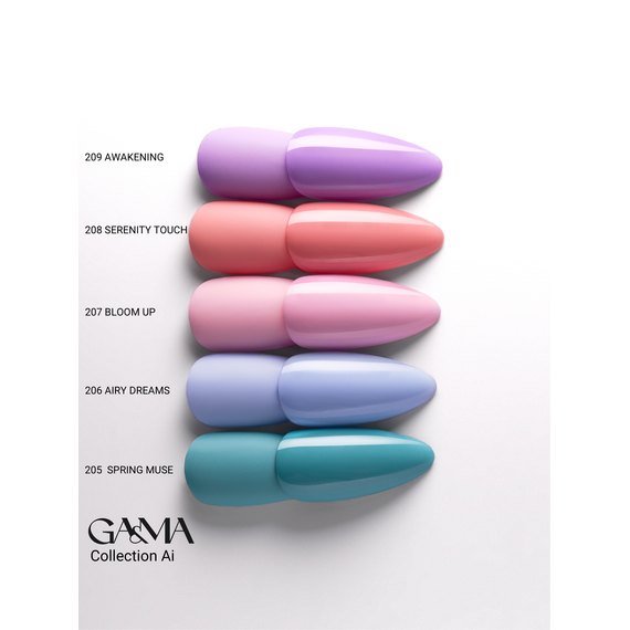 Гель-лак для ногтей GaMa Al collection №208 Serenity Touch, персиковый, 10 мл, изображение 2