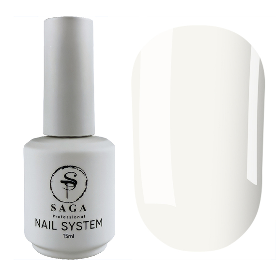 Жидкий гель для ногтей Saga Liquid gel №03, молочно-белый, 15 мл