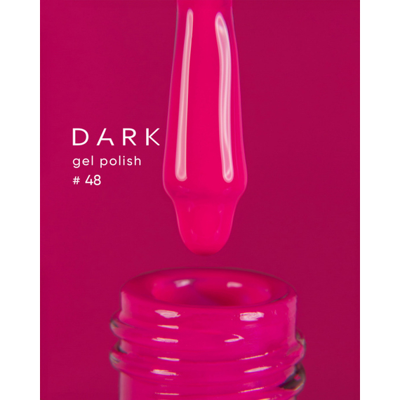 Gel polish DARK No. 048, bright rich pink, 6 ml