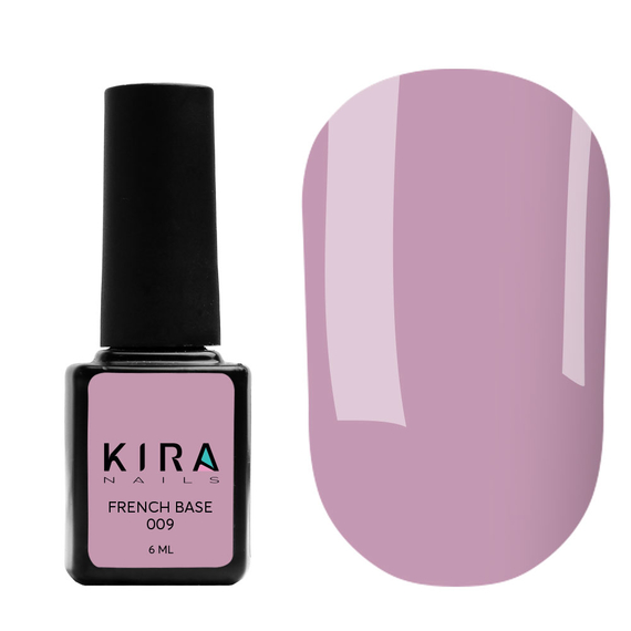 База Kira Nails French Base №009 бдительно-розовый, 6 мл