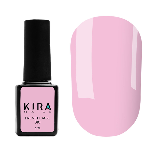 База Kira Nails French Base №010 нежно-розовый, 6 мл