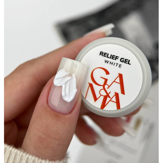 Паста GaMa Relief Gel White, белый, 5 г