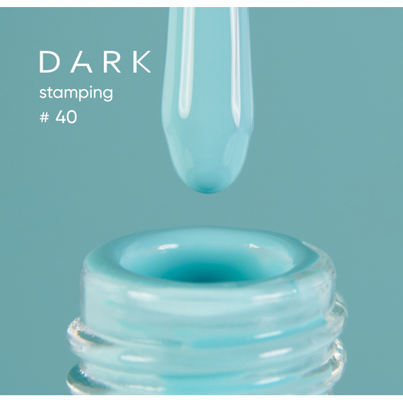 Лак для стемпинга DARK №40 тиффани, с липким слоем, 10 мл