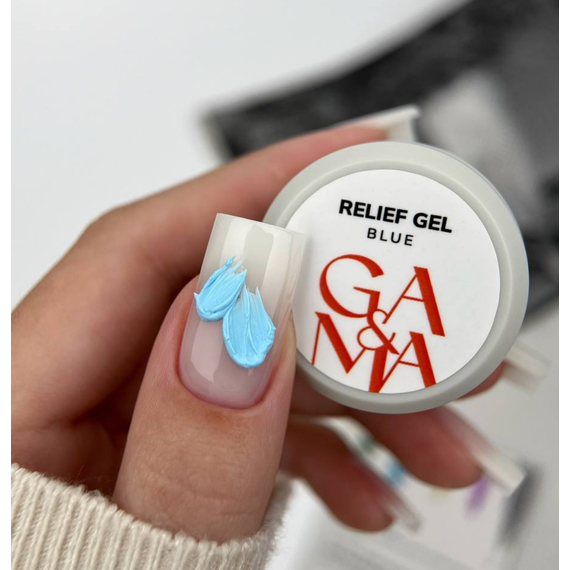 Паста GaMa Relief Gel Blue, голубой, 5 г