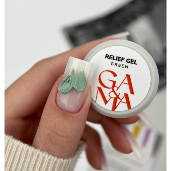 Паста GaMa Relief Gel Green, зеленый, 5 г