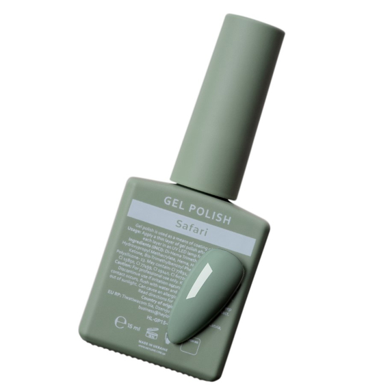 Гель-лак HEYLOVE Gel Polish Safari темный мятный, 15 мл, изображение 3