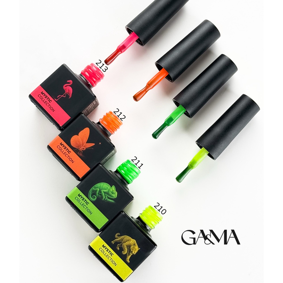 Гель-лак для ногтей GaMa Mystic №213 Flamingo витраж розовый, 10 мл, изображение 3