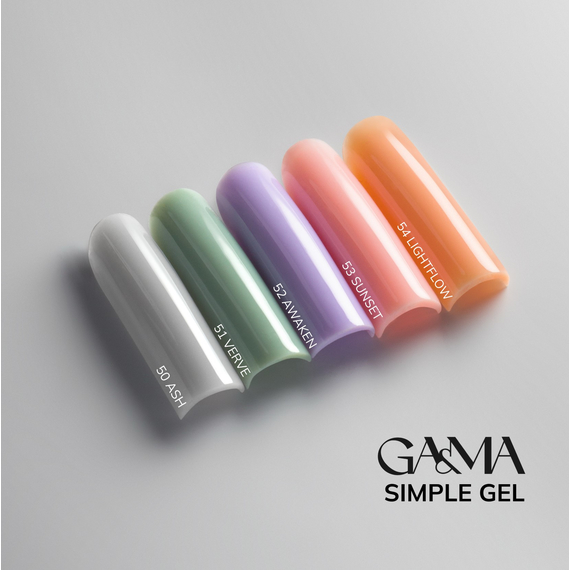 Гель GaMa Simple gel №51 Verve, хаки, 15 мл, изображение 2